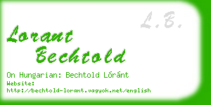 lorant bechtold business card